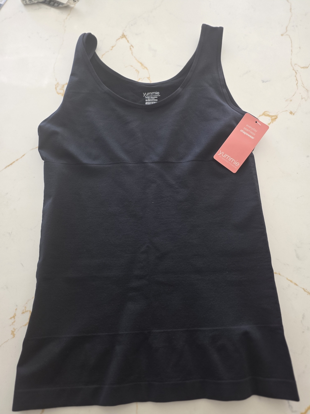Yummie by Heather Thomson Black Seamless Tank with Built-In Support 1X/2X